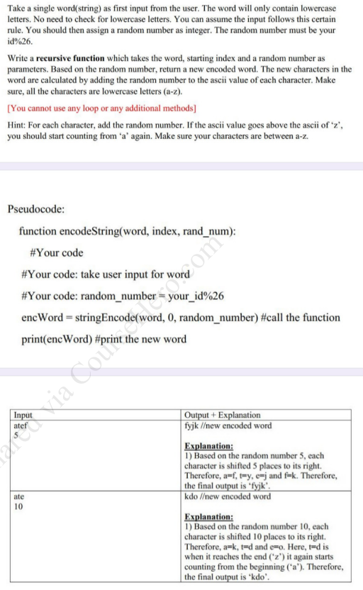 Solved Take a single word(string) as first input from the | Chegg.com