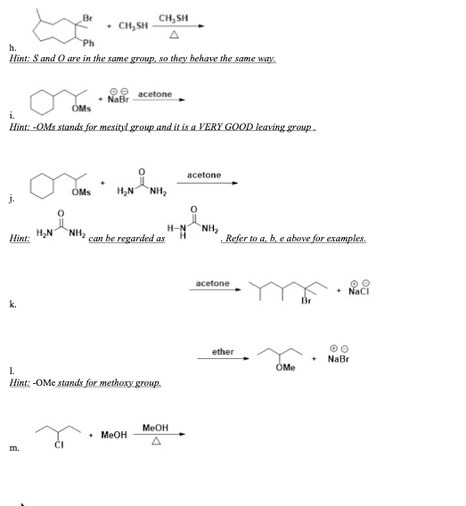 Solved 7. Complete The Nucleophilic Substitution Reactions | Chegg.com