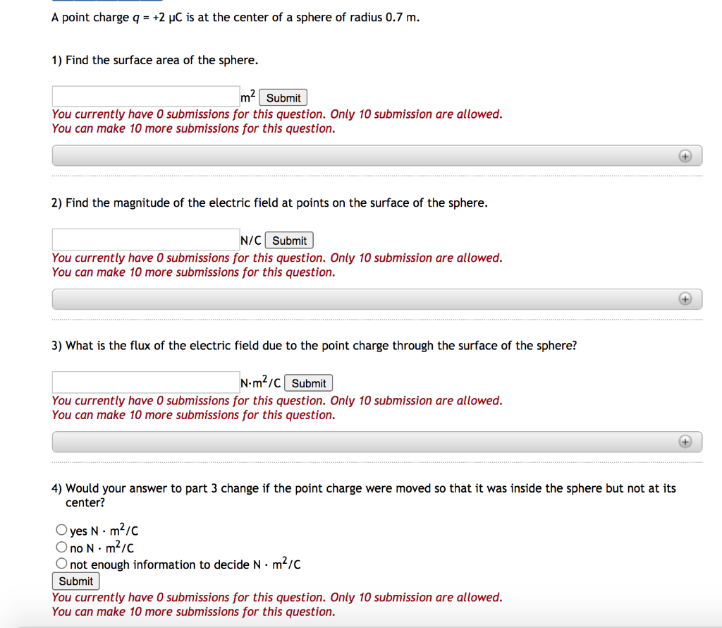 Solved A point charge q = +2 uC is at the center of a sphere | Chegg.com
