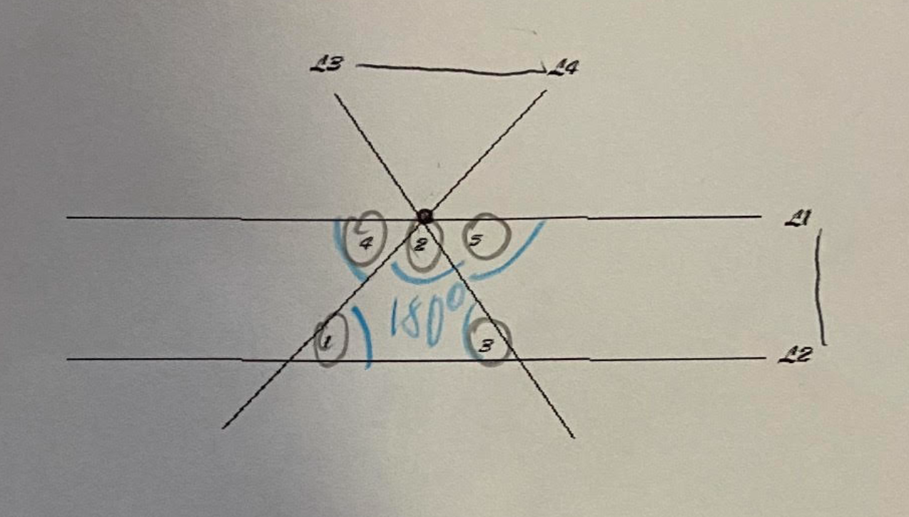 why do interior angles of a triangle equal 180