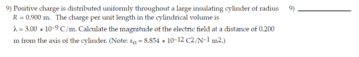 Solved 9) Positive Charge Is Distributed Uniformly 