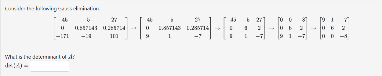 Solved Consider the following Gauss | Chegg.com