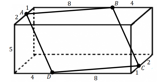 Solved Find the area of the section ABCD as shown in the | Chegg.com