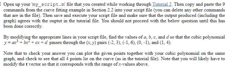 Solved Open up your 'my_script.m' file that you created | Chegg.com