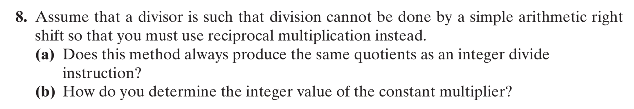 (solved) : 8 Assume Divisor Division Cannot Done Simple Arithmetic 