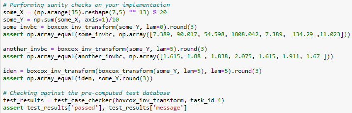 Solved Write a function boxcox_inv_transform that takes a | Chegg.com