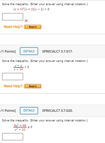 Solved Solve the inequality. (Enter your answer using | Chegg.com