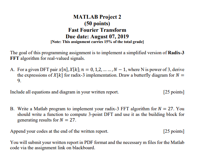 fast fourier transform matlab pdf