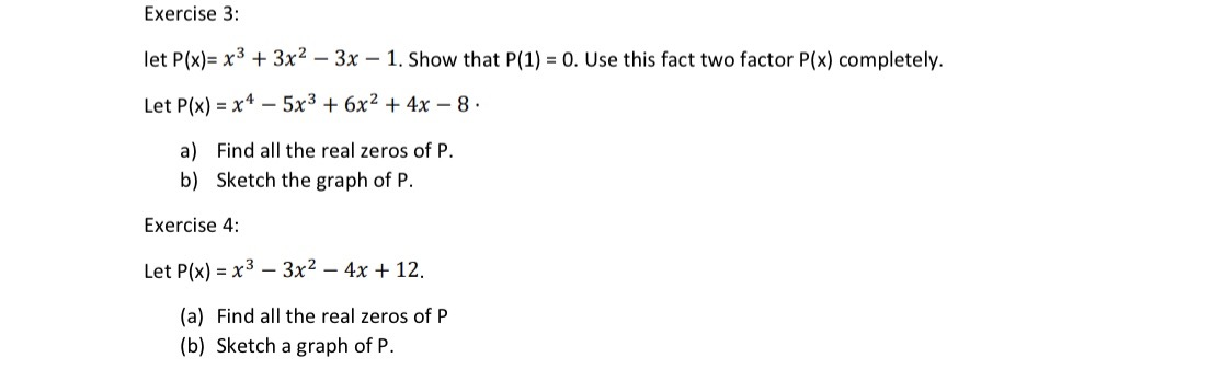 Solved Exercise 3 Let P X X3 3x2 3x 1 Show That Chegg Com