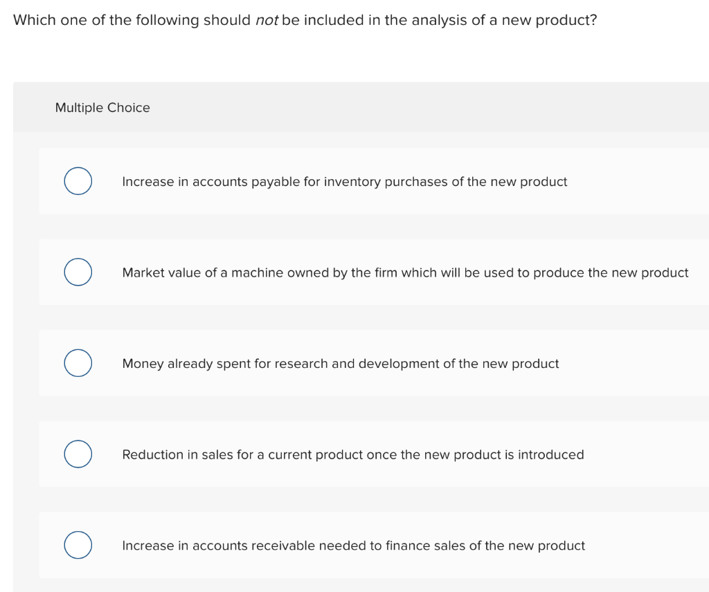 Solved Which one of the following should not be included in