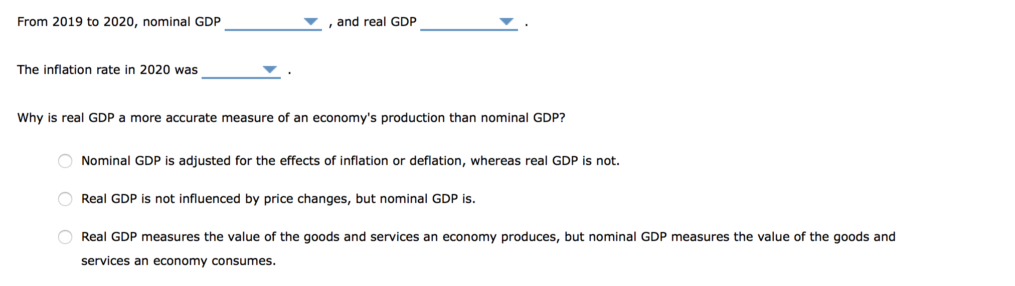 Solved 4. Real Versus Nominal GDP Consider A Simple Economy | Chegg.com