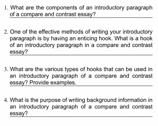 how to write a good compare and contrast paper