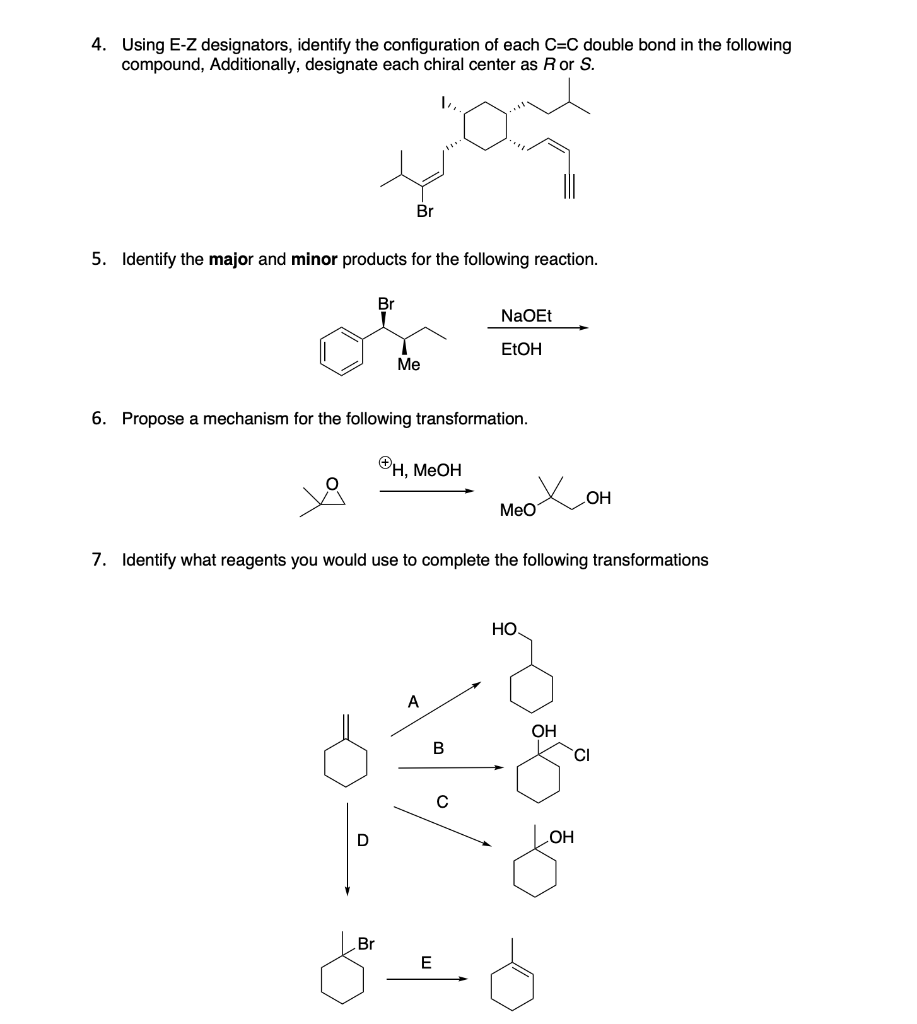 Solved 4. Using E-Z designators, identify the configuration | Chegg.com