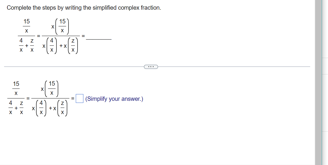 Solved Complete the steps by writing the simplified complex | Chegg.com
