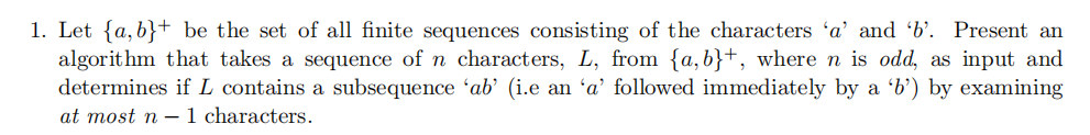 Solved 1. Let {a,b}+be The Set Of All Finite Sequences | Chegg.com