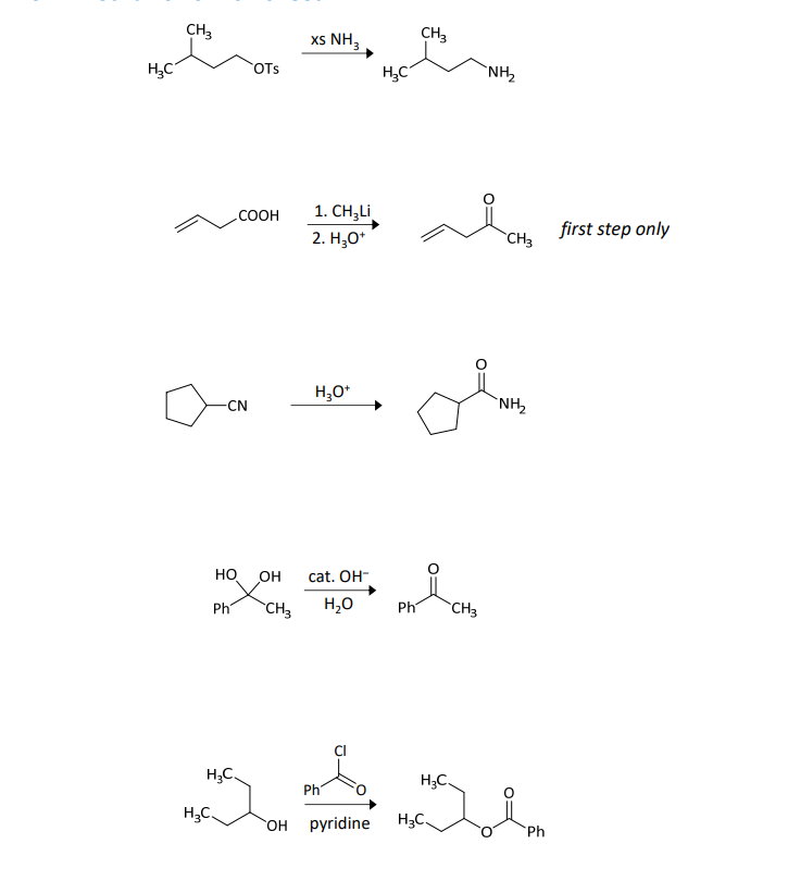 Solved 2. H3O+ CH3Li first step only H3O+ H2O cat. OH− | Chegg.com