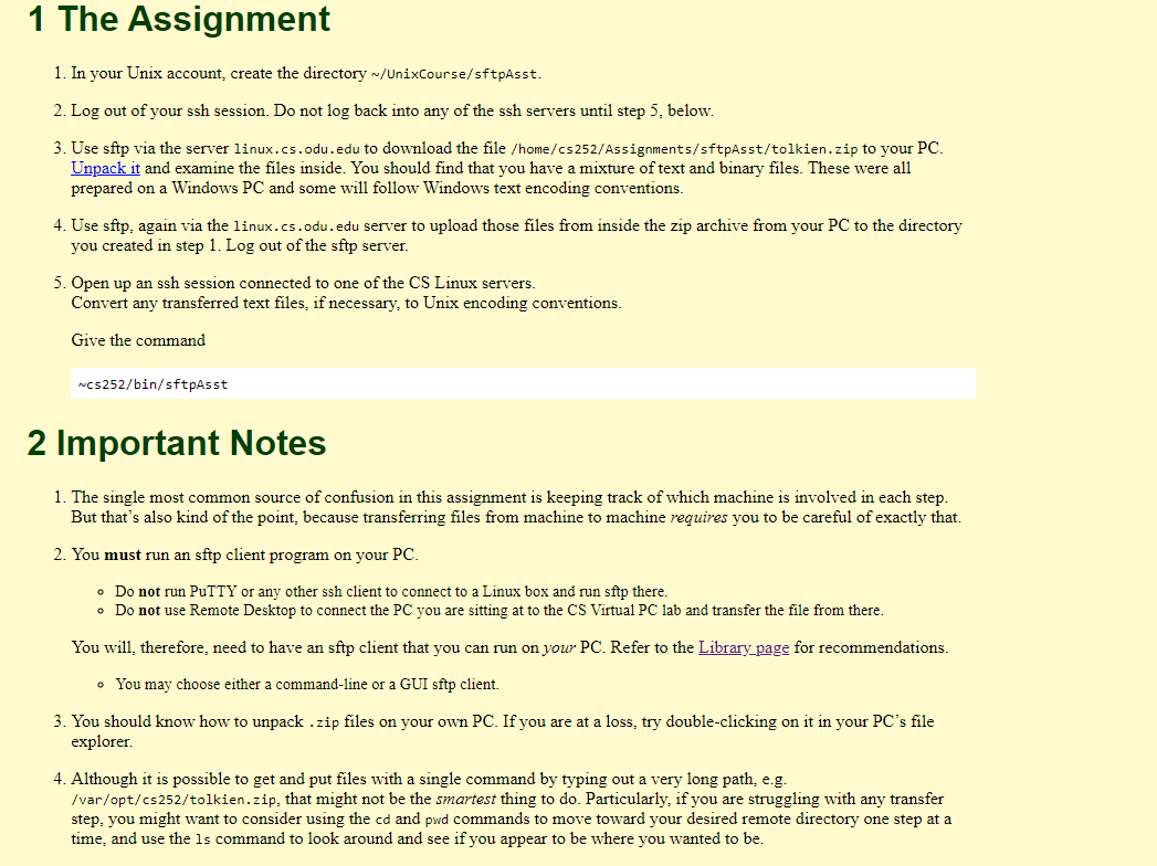 1 The Assignment 1. In your Unix account create the | Chegg.com