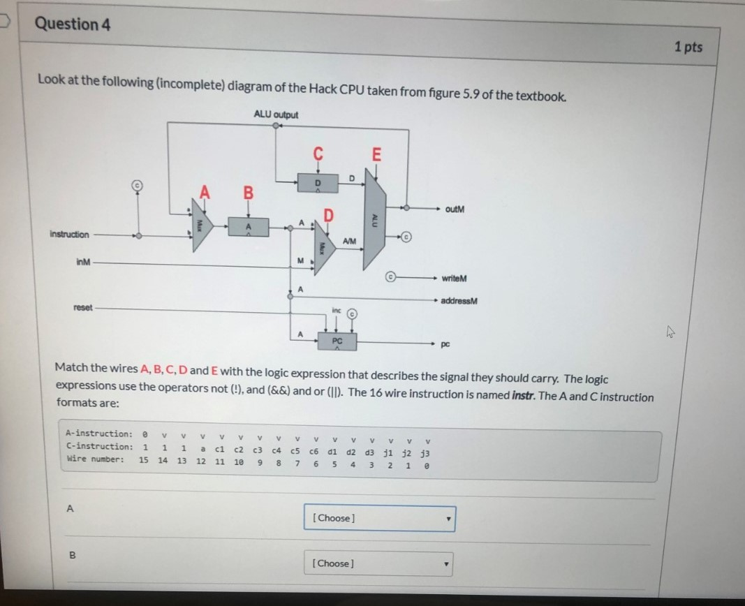 Question 4 1 pts Look at the following (incomplete) | Chegg.com