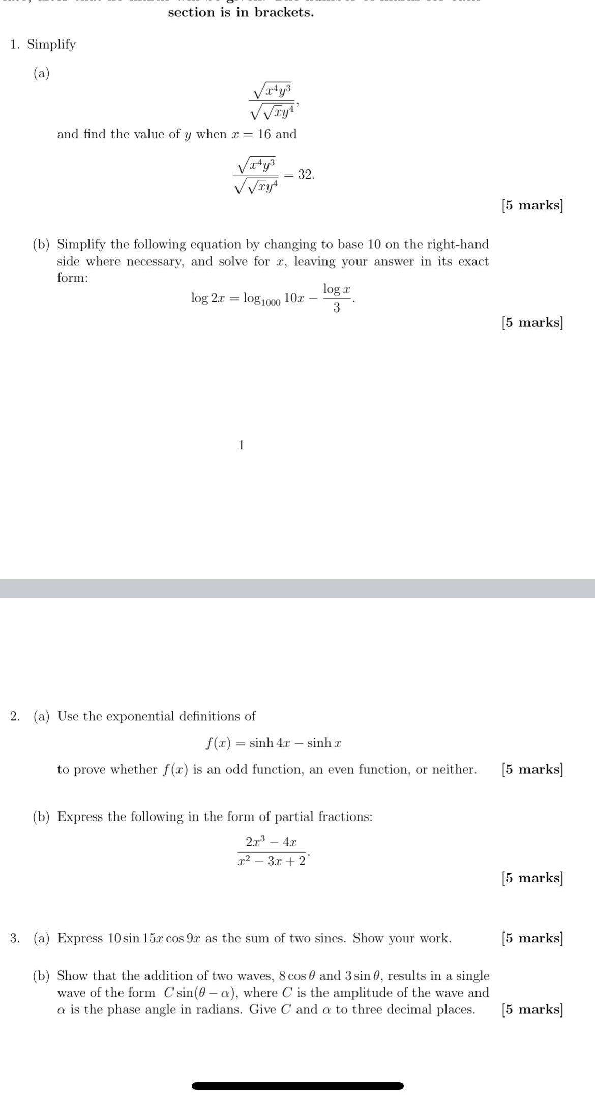 Solved Simplify(a) √x4y3√√xy4 ,and find the value of y when | Chegg.com