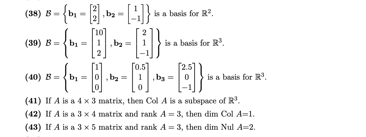 Solved 38) B={b1=[22],b2=[1−1]} Is A Basis For R2 39) | Chegg.com