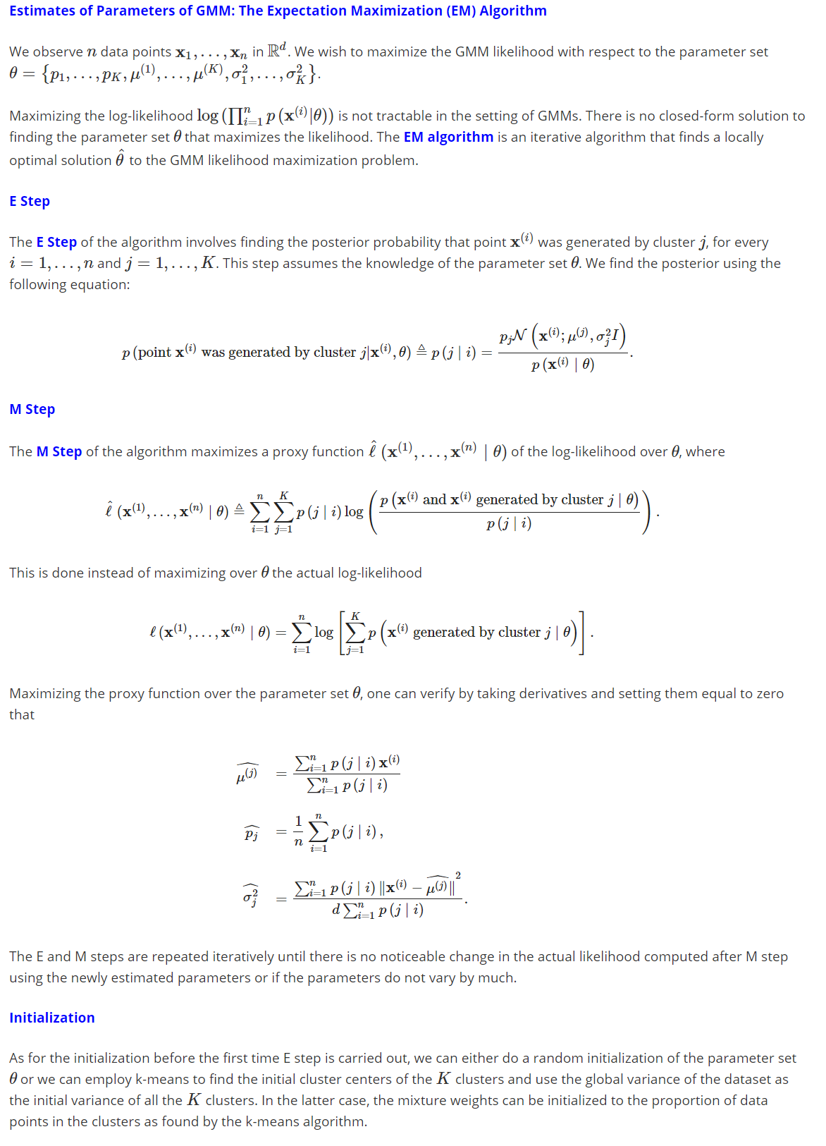Estimates Of Parameters Of Gmm The Expectation Ma Chegg Com