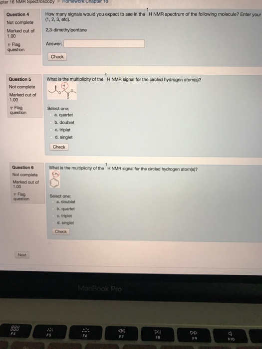 Solved NMR Spectroscopy | Chegg.com