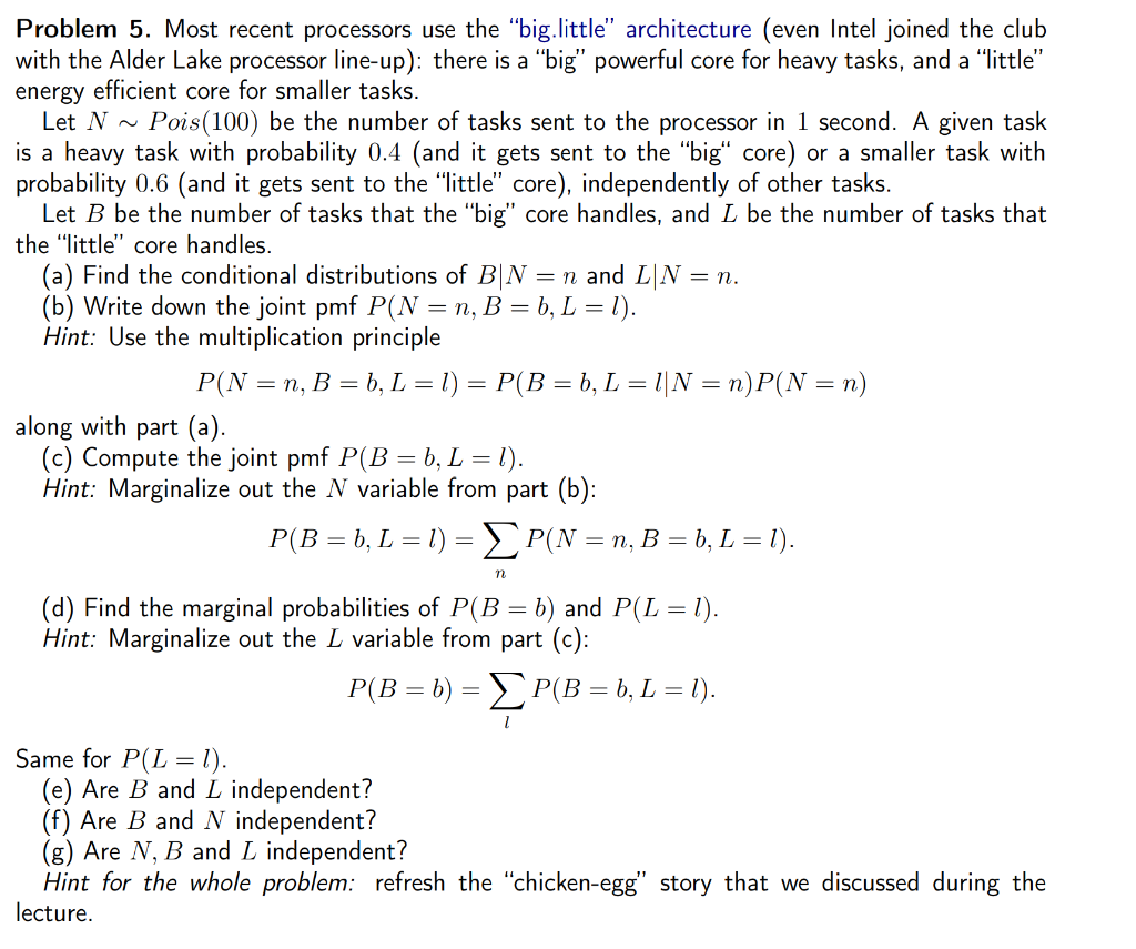 Solved =n. Problem 5. Most Recent Processors Use The | Chegg.com