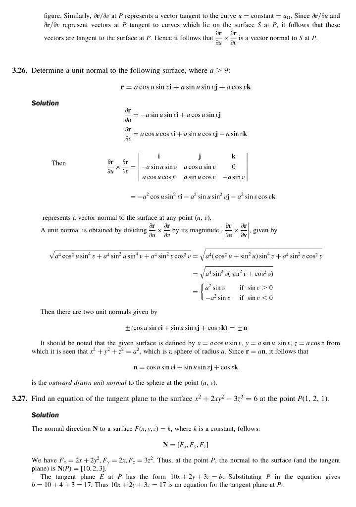 Solved figure. Similarly, ar/au at P represents a vector | Chegg.com