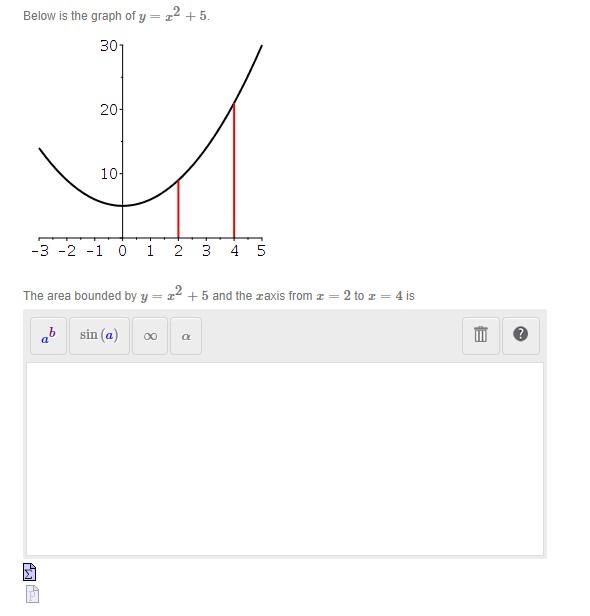 solved-below-is-the-graph-of-y-x2-5-the-area-bounded-by-chegg