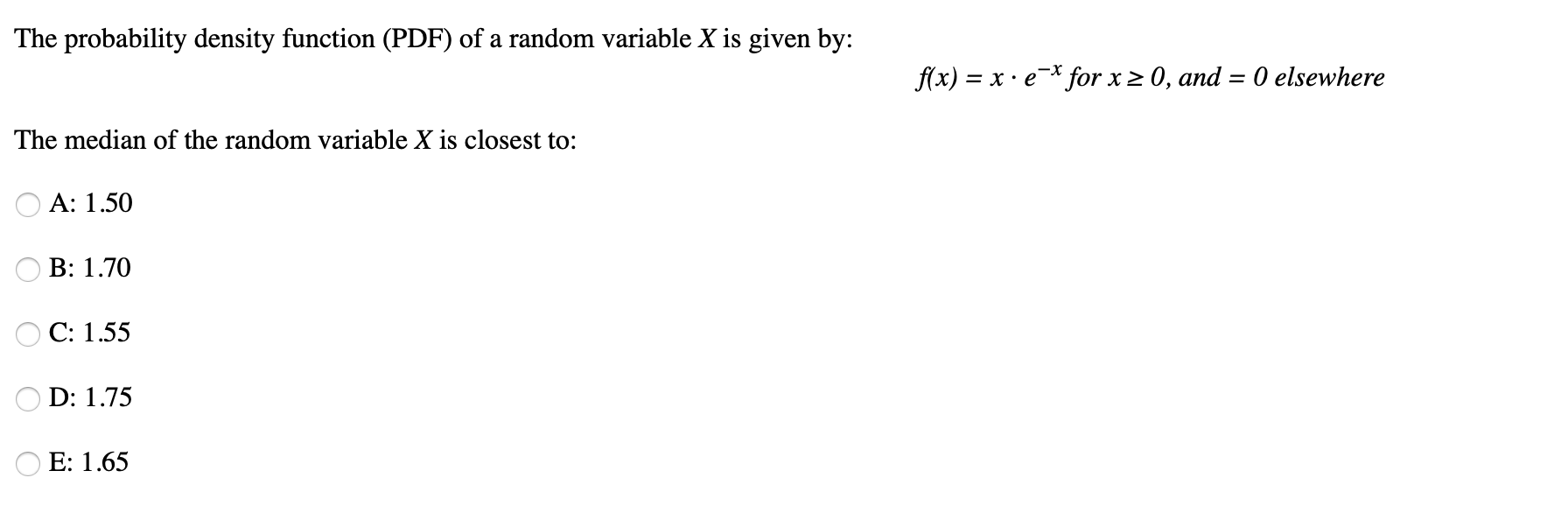 Solved The probability density function (PDF) of a random | Chegg.com