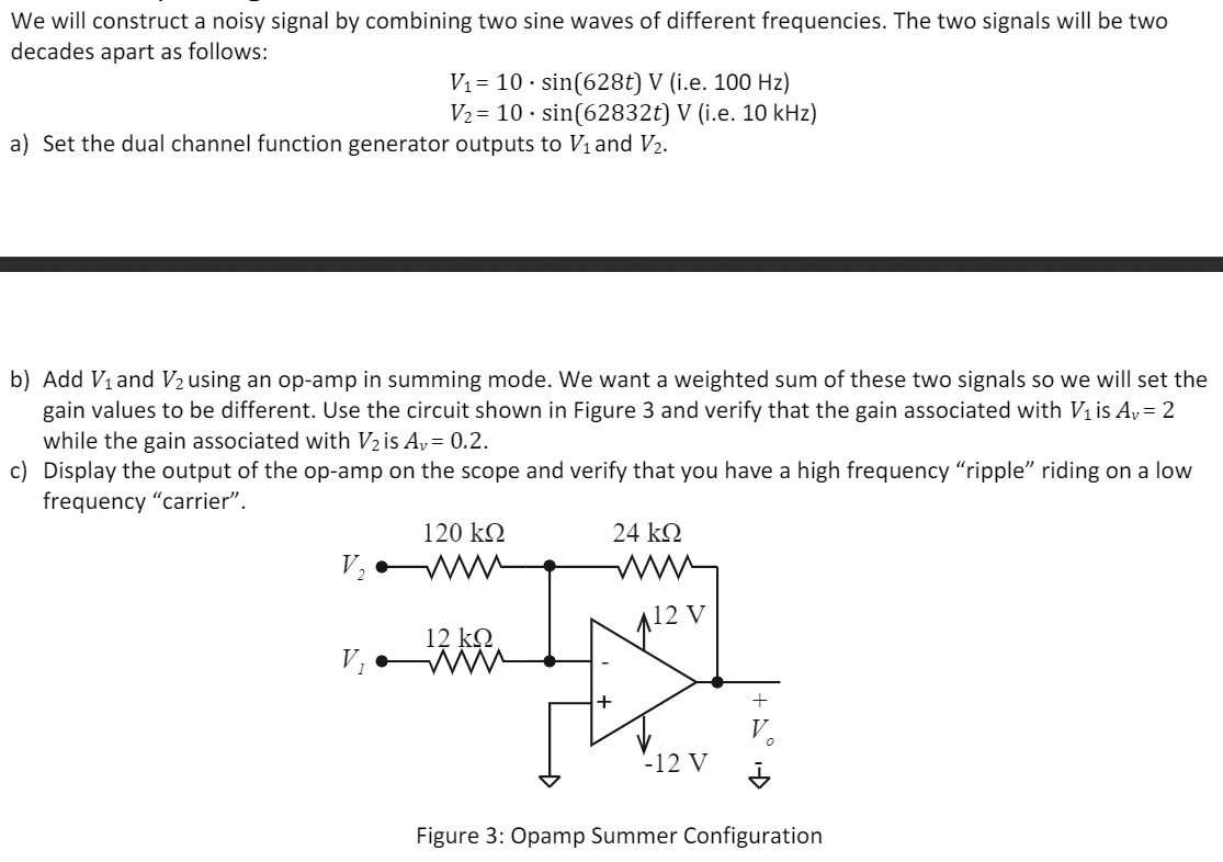 Solved We will construct a noisy signal by combining two | Chegg.com