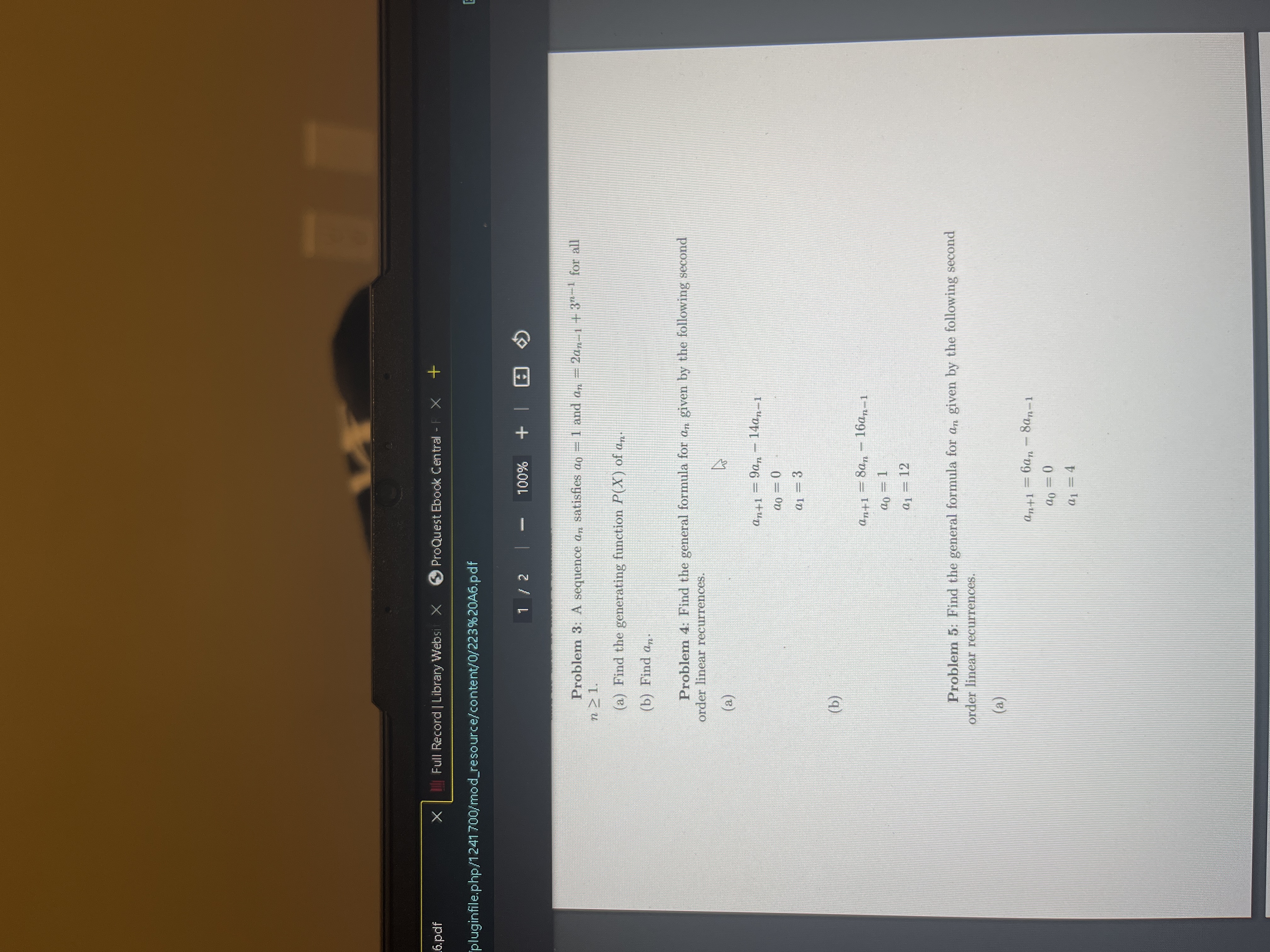 Solved could I get some help for these problems please | Chegg.com