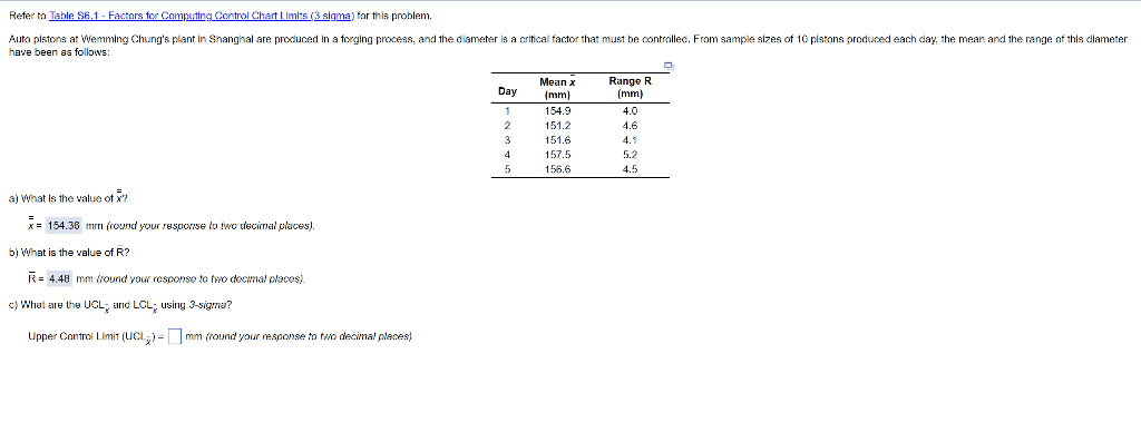 Solved Refer to Table S6.1 - Factors for Computing Control | Chegg.com