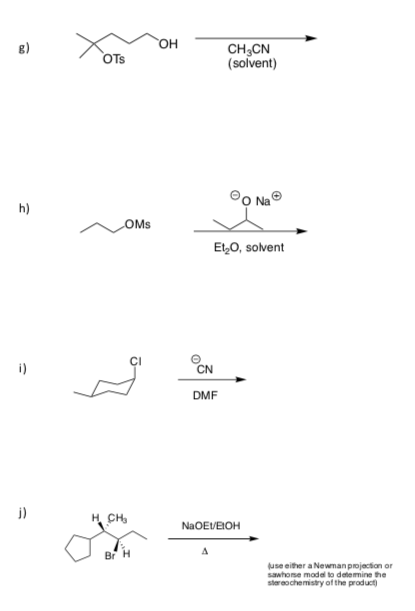 Solved G Oh Ots Ch3cn Solvent O Na H Oms Et O Solven Chegg Com
