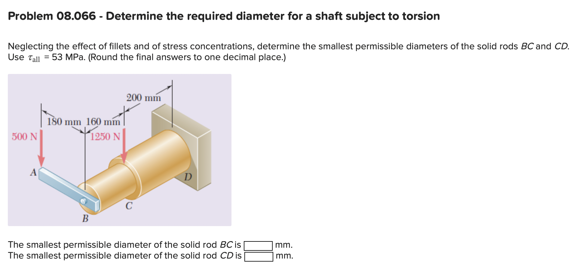 solved-problem-08-066-determine-the-required-diameter-for-chegg