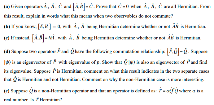 Solved A Given Operators A B ĉ And A B ĉ Prove Chegg Com