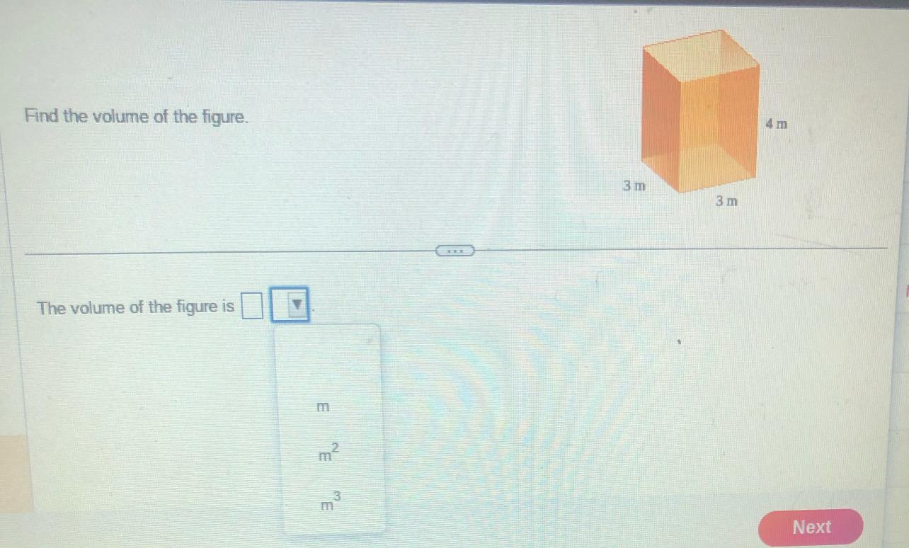 Solved Find The Volume Of The Figure. The Volume Of The | Chegg.com