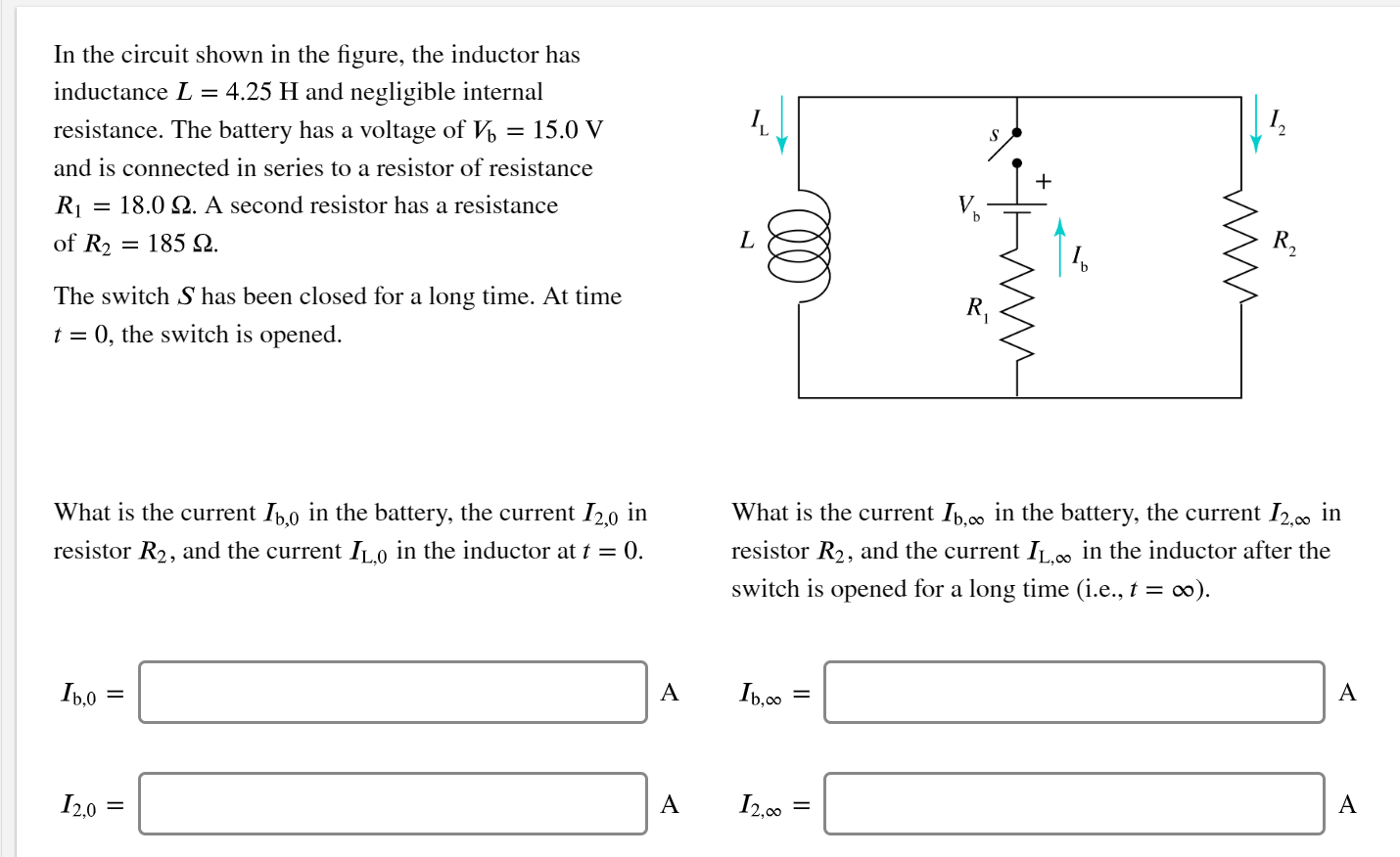 Solved In The Circuit Shown In The Figure The Inductor H Chegg Com