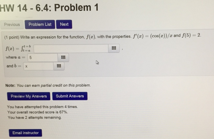 Solved HW 14 - 6.4: Problem 1 PreviousPro Problem List Next | Chegg.com