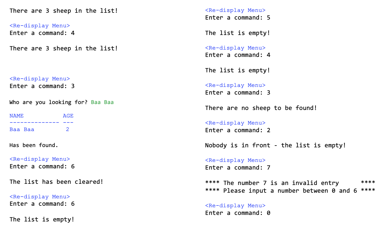 Lab #13: Arrays & Linked Lists of Sheep Implement the | Chegg.com