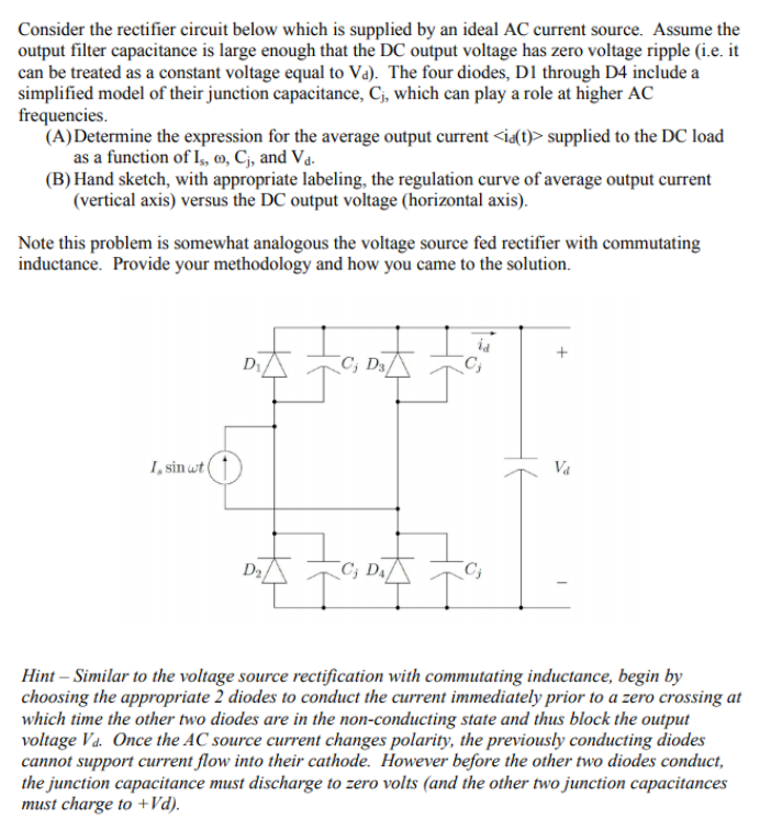 Consider the rectifier circuit below which is | Chegg.com
