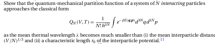 Solved Show that the quantum-mechanical partition function | Chegg.com