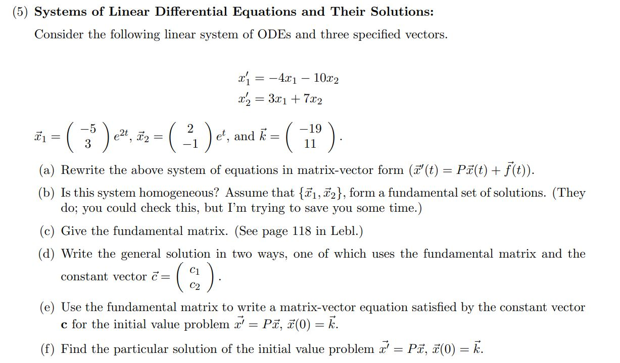 differential equation systems