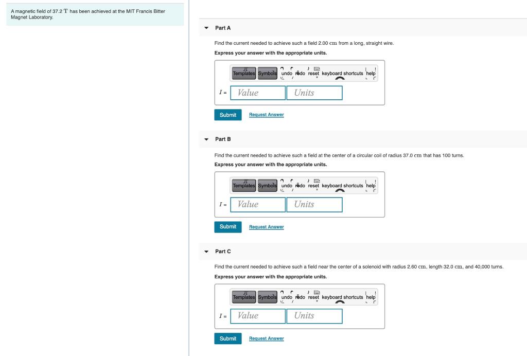 Solved A field of 37.2 T has been achieved at the