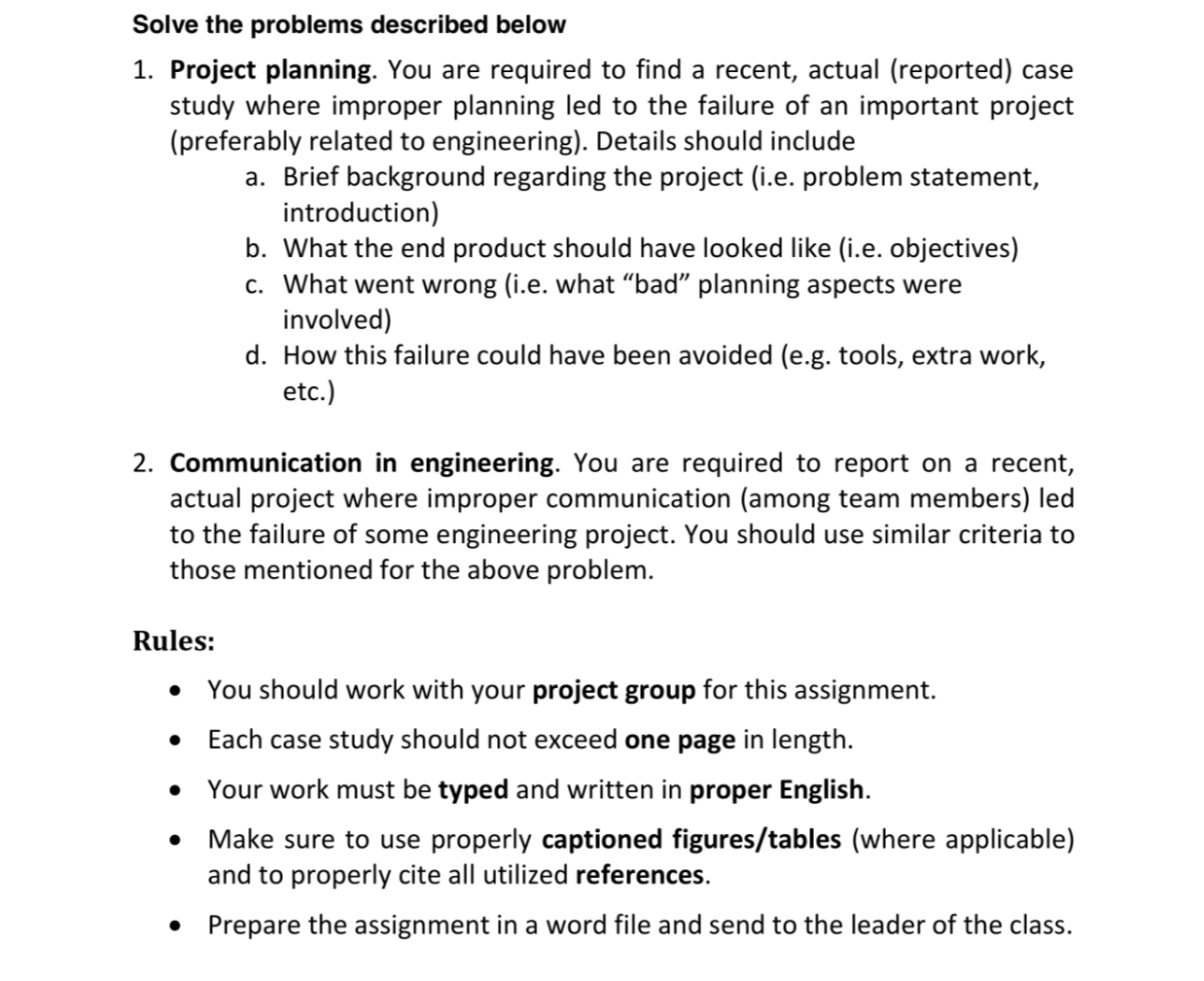Solved Solve the problems described below 1. Project | Chegg.com