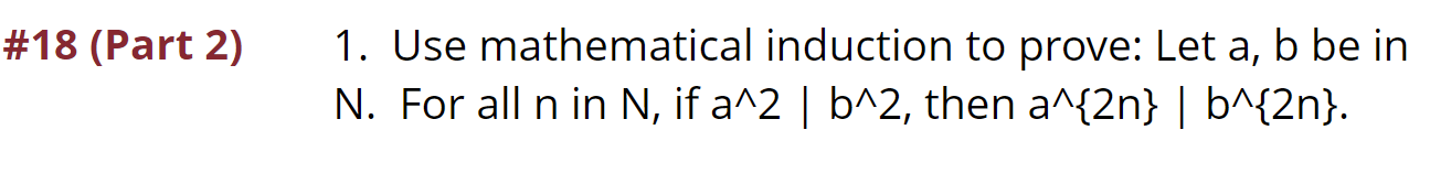 Solved #18 (Part 2) 1. Use Mathematical Induction To Prove: | Chegg.com