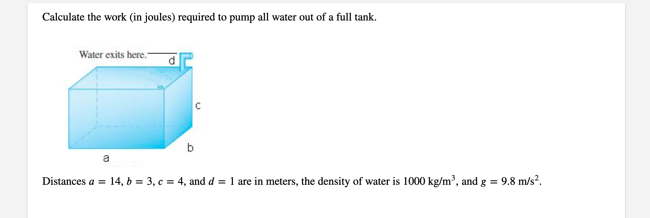 Solved Calculate The Work In Joules Required To Pump All Chegg Com