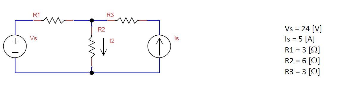 Solved Vs=24[ V] Is=5[ A] R1=3[Ω] R2=6[Ω] R3=3[Ω] 