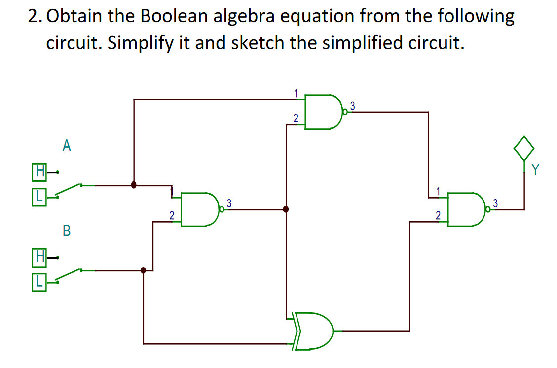 Solved 2. Obtain the Boolean algebra equation from the | Chegg.com