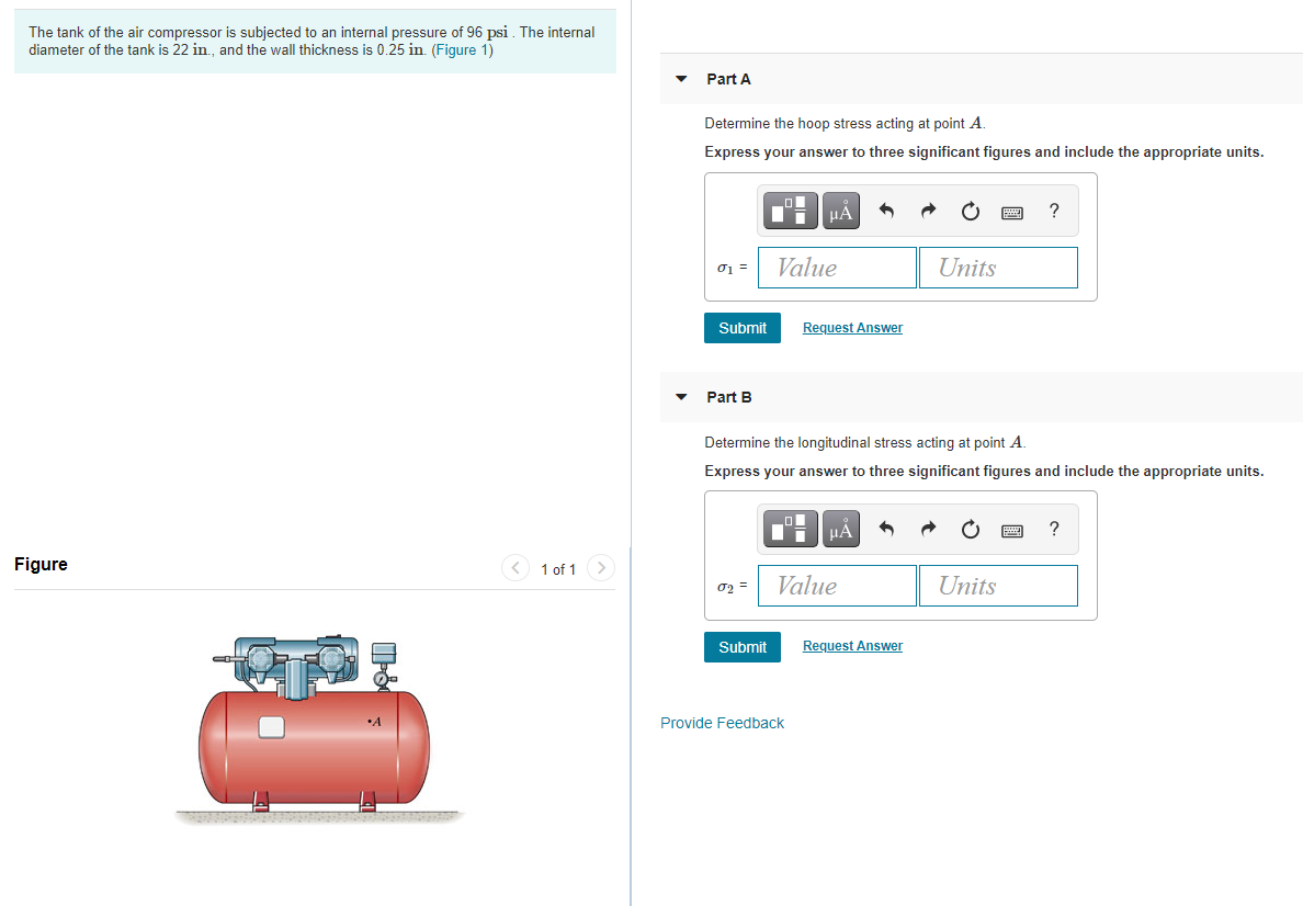 The Tank Of The Air Compressor Is Subjected To An Chegg Com